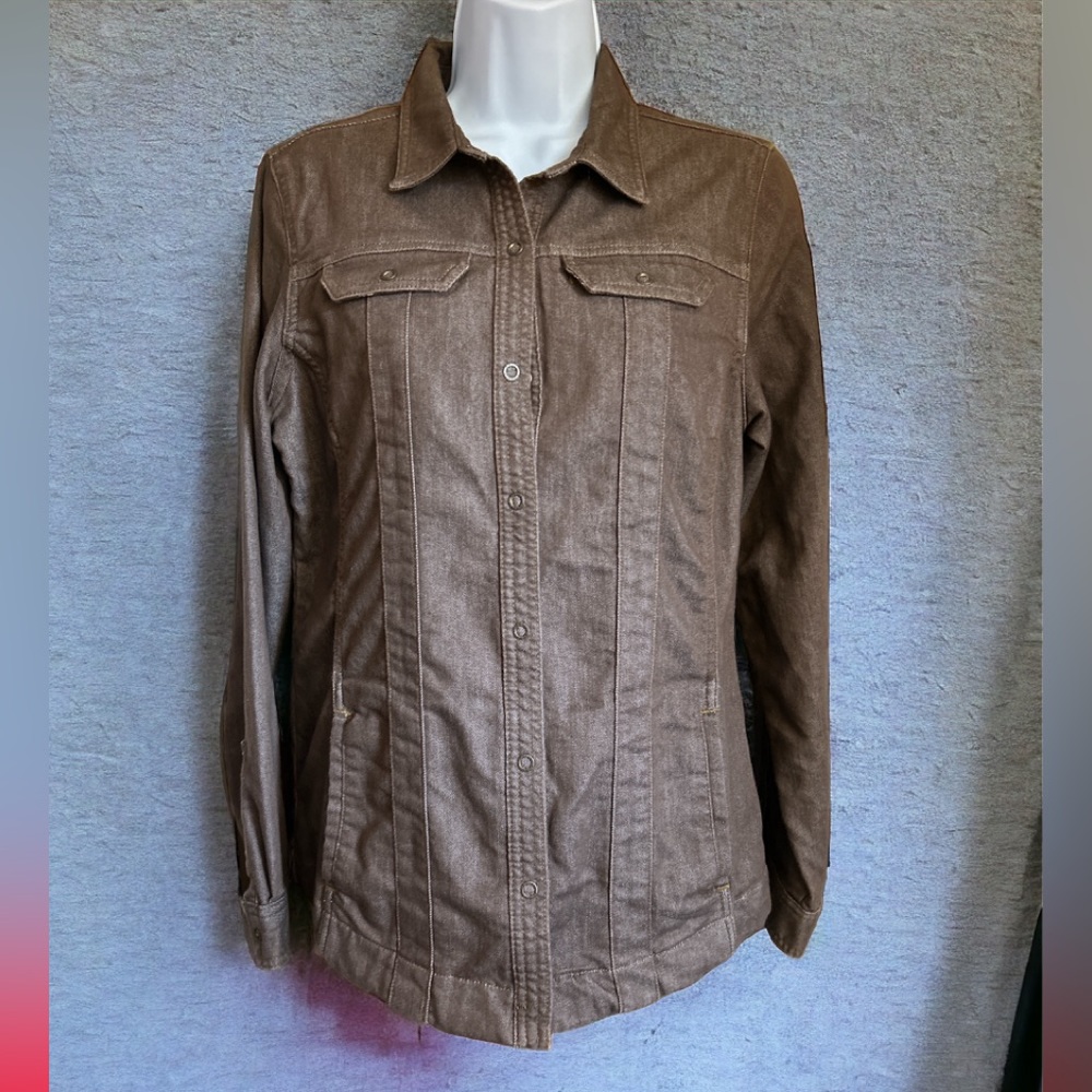 NWT Royal Robbins Cruiser Shirt Jacket Brown Snap Utility Shacket Size M